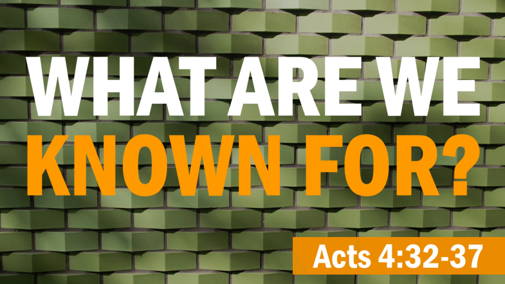 What Are We Known For?